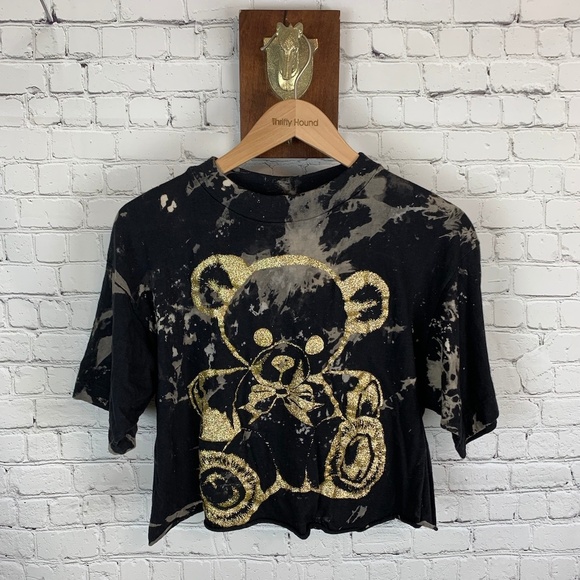 Diamond Dust Bleached Crop Top - Picture 1 of 4